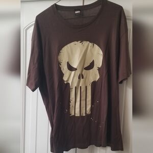 Marvel Cream and Brown Short Sleeve Tee with Bold Graphic